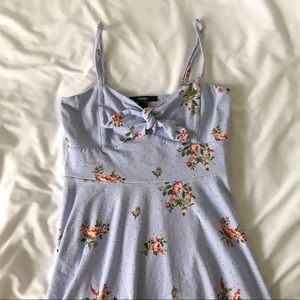 Light Blue Floral Mini Dress